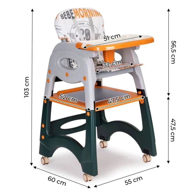 Multifunctional Baby Crib - كرسي أطفال 4 في 1 متعدد الوظائف - Shopzz